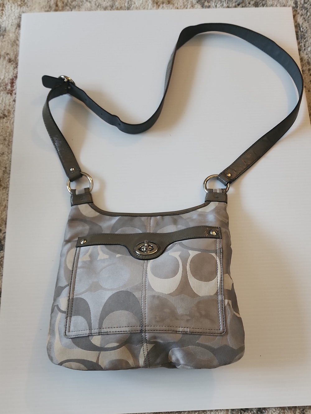 Coach Penelope Optic Signature Crossbody with Turn-Lock. Project Bag